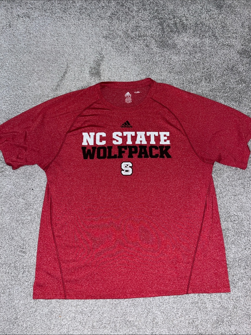 NC North Carolina STATE WOLFPACK red ADIDAS Climalite SS T shirt